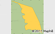Savanna Style Simple Map of Umatac, cropped outside