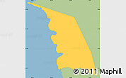 Savanna Style Simple Map of Umatac, single color outside