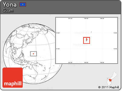 Blank Location Map of Yona, highlighted country