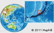 Physical Location Map of Yona, highlighted country