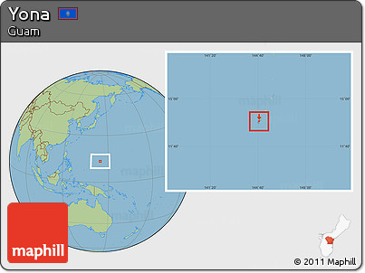Savanna Style Location Map of Yona