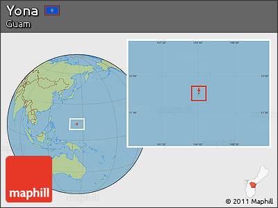 Savanna Style Location Map of Yona