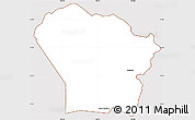 Classic Style Simple Map of Yona, cropped outside