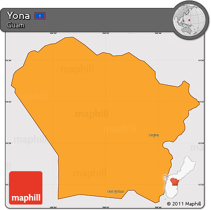 Political Simple Map of Yona, cropped outside