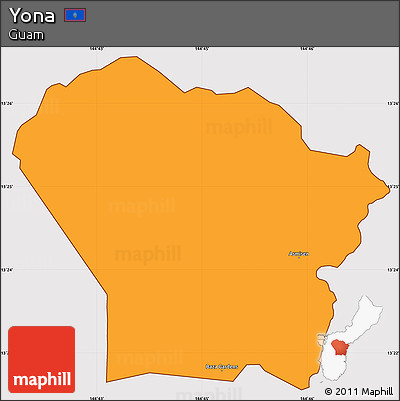 Political Simple Map of Yona, cropped outside