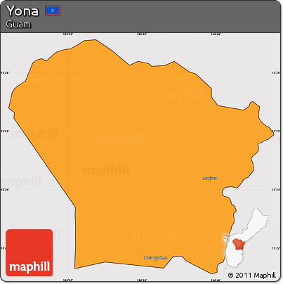 Political Simple Map of Yona, cropped outside