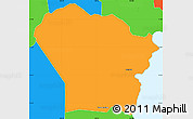 Political Simple Map of Yona