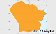 Political Simple Map of Yona, single color outside, borders and labels