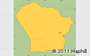 Savanna Style Simple Map of Yona, cropped outside