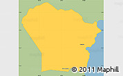 Savanna Style Simple Map of Yona, single color outside