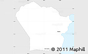 Silver Style Simple Map of Yona, single color outside