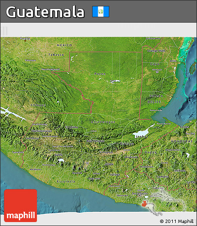 Satellite 3D Map of Guatemala