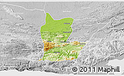 Physical 3D Map of Cahabon, lighten, desaturated