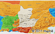 Shaded Relief 3D Map of Cahabon, political outside