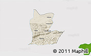 Shaded Relief 3D Map of Cahabon, single color outside