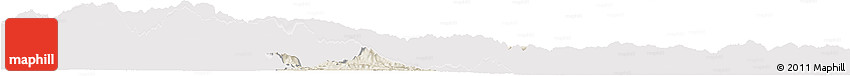Shaded Relief Horizon Map of Cahabon, cropped outside