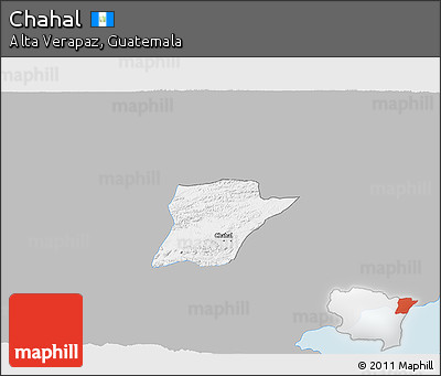 Gray 3D Map of Chahal, single color outside