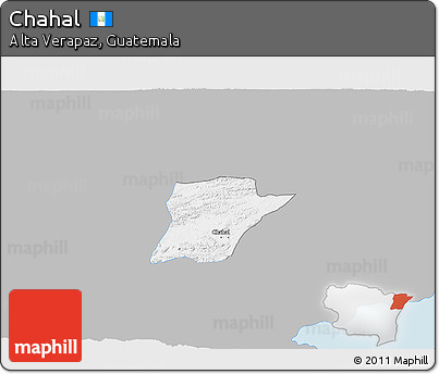 Gray 3D Map of Chahal, single color outside