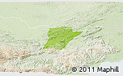 Physical 3D Map of Chahal, lighten