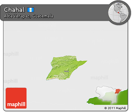 Physical 3D Map of Chahal, single color outside