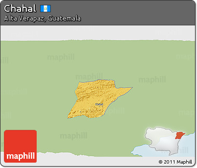 Savanna Style 3D Map of Chahal, single color outside