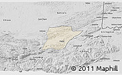 Shaded Relief 3D Map of Chahal, desaturated