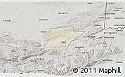 Shaded Relief 3D Map of Chahal, semi-desaturated