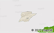 Shaded Relief 3D Map of Chahal, single color outside