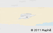 Classic Style Panoramic Map of Chahal, single color outside