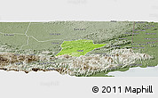 Physical Panoramic Map of Chahal, semi-desaturated