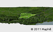 Satellite Panoramic Map of Chahal, darken