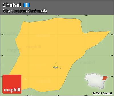 Savanna Style Simple Map of Chahal, single color outside