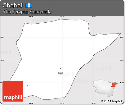 Silver Style Simple Map of Chahal, cropped outside