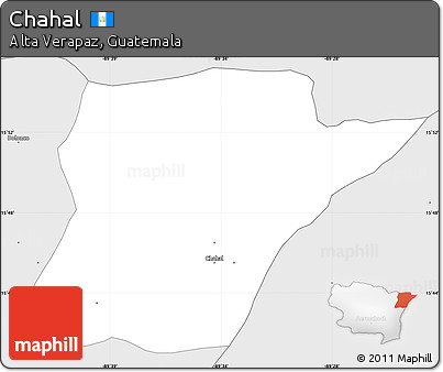 Silver Style Simple Map of Chahal