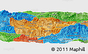 Political Shades Panoramic Map of Baja Verapaz