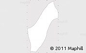 Silver Style Simple Map of El Tejar, cropped outside