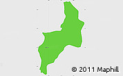 Political Simple Map of Esquipulas, single color outside