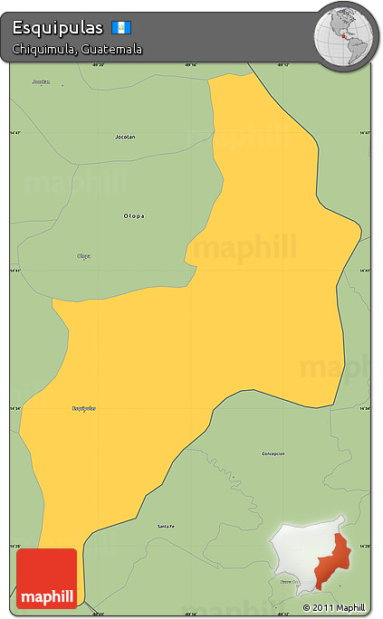 Savanna Style Simple Map of Esquipulas