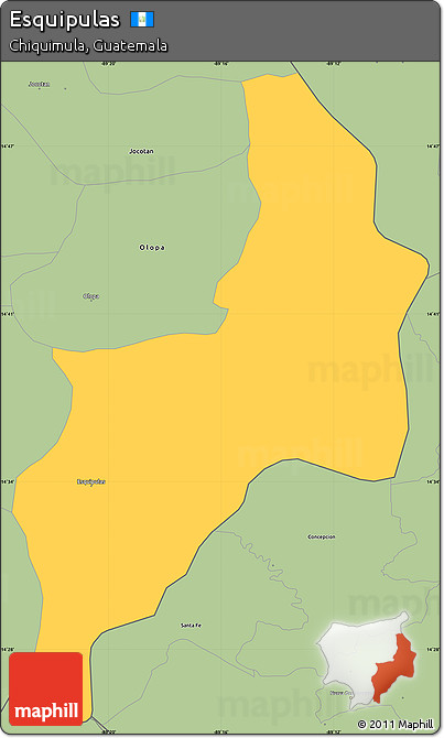 Savanna Style Simple Map of Esquipulas