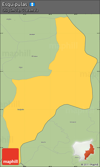 Savanna Style Simple Map of Esquipulas