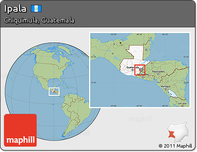 Savanna Style Location Map of Ipala, highlighted country, highlighted parent region
