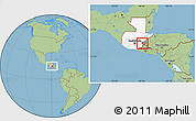 Savanna Style Location Map of Ipala, highlighted country, highlighted parent region
