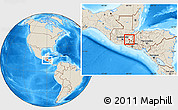 Shaded Relief Location Map of Ipala, highlighted parent region