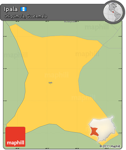 Savanna Style Simple Map of Ipala