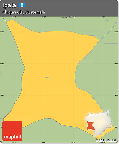 Savanna Style Simple Map of Ipala