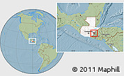 Savanna Style Location Map of Quezaltepeque, highlighted country, highlighted parent region, within the entire country, hill shading