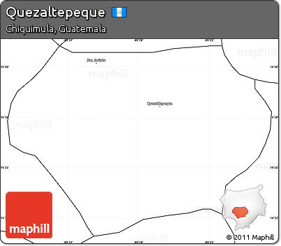 Blank Simple Map of Quezaltepeque
