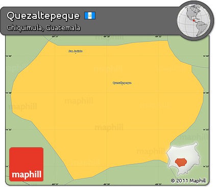 Savanna Style Simple Map of Quezaltepeque