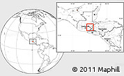 Blank Location Map of Sn Jose la Arada, highlighted parent region