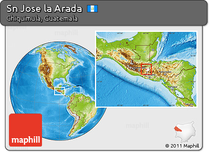 Physical Location Map of Sn Jose La Arada, highlighted parent region